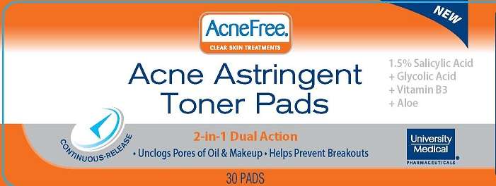 Acne Astringent Toner Pads